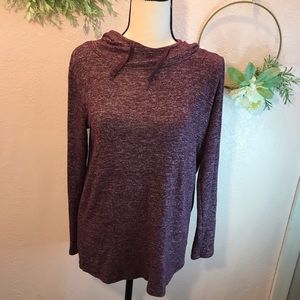 Joan Vass New York Burgundy Hoodie